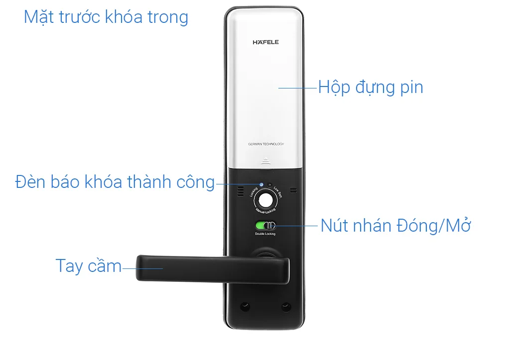 Khóa điện tử vân tay Hafele EL9000-TCS Màu đen 912.05.378 3 Khóa điện tử vân tay Hafele EL9000-TCS Màu đen 912.05.378
