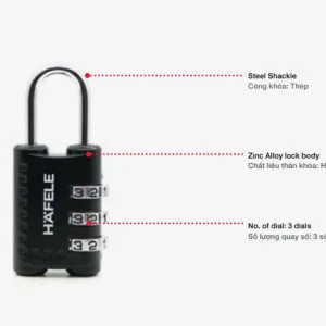 Ổ khoá số du lịch DIY Häfele 482.09.003