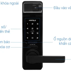 Khóa điện tử vân tay Hafele EL7700-TCS 912.05.584 – Thân khóa lớn