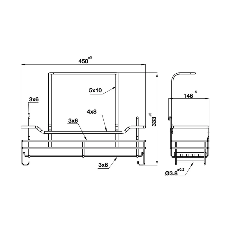 Rổ chứa dụng cụ vệ sinh Hafele 350mm 595.04.096 2 Rổ chứa dụng cụ vệ sinh Hafele 350mm 595.04.096