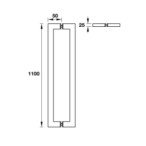 Tay nắm kéo đẩy Häfele 1100mm 903.08.507