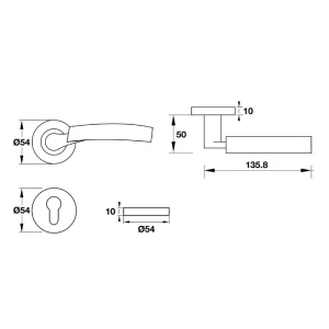 Tay nắm gạt Häfele 903.99.032