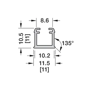 Thanh dẫn đèn lắp âm 1101 Hafele 833.72.898 5 Thanh dẫn đèn lắp âm 1101 Hafele 833.72.898