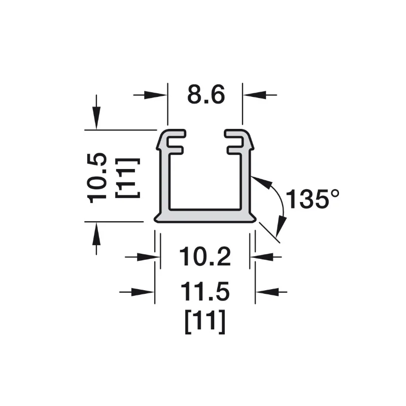 Thanh dẫn đèn lắp âm 1101 Hafele 833.72.898 3 Thanh dẫn đèn lắp âm 1101 Hafele 833.72.898
